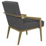 Kirra Upholstered Metal Arm Accent Chair Dark Grey 903144 - Ella Furniture
