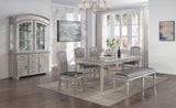 Klina Gray Modern And Sleek Glass Metal Leg Table Dining Room Set - Ella Furniture