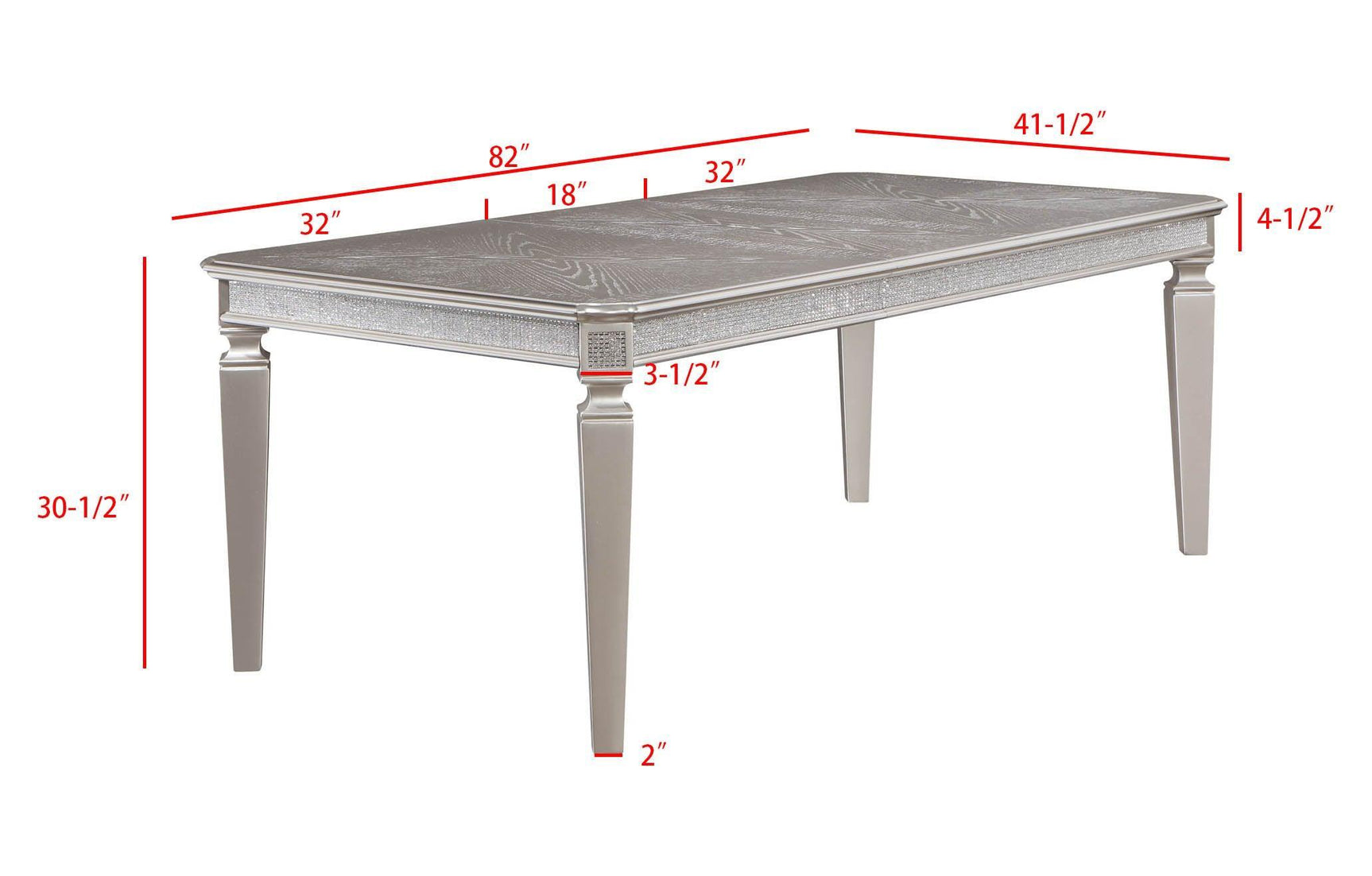 Klina Gray Modern And Sleek Glass Metal Leg Table Dining Room Set - Ella Furniture