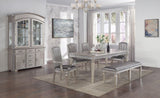 Klina Gray Modern And Sleek Glass Metal Leg Table Dining Room Set - Ella Furniture