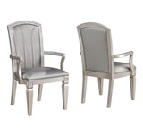 Klina Gray Modern And Sleek Glass Metal Leg Table Dining Room Set - Ella Furniture