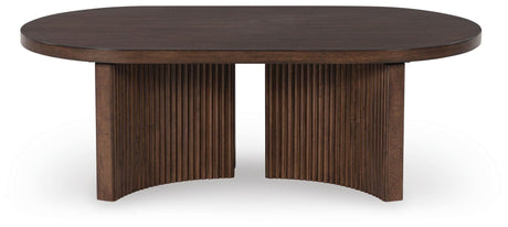 Korestone Dark Brown Coffee Table with 1 End Table view 5