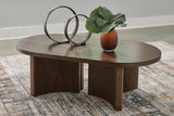 Korestone Dark Brown Coffee Table with 2 End Tables from Ella Furniture
