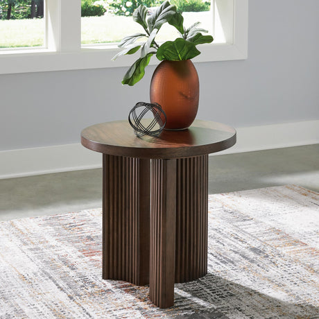 Korestone Dark Brown Coffee Table with 2 End Tables view 2