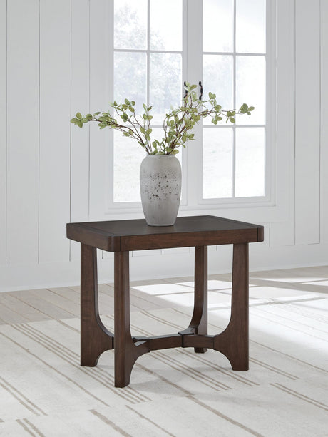 Korestone Dark Brown End Table from Ella Furniture