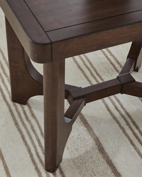 Korestone Dark Brown End Table detail view