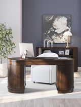 Korestone Warm Brown 63" Home Office Desk - Ella Furniture