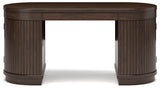 Korestone Warm Brown Home Office Desk with Chair and Storage - Ella Furniture