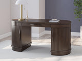 Korestone Warm Brown Home Office Desk with Chair and Storage - Ella Furniture