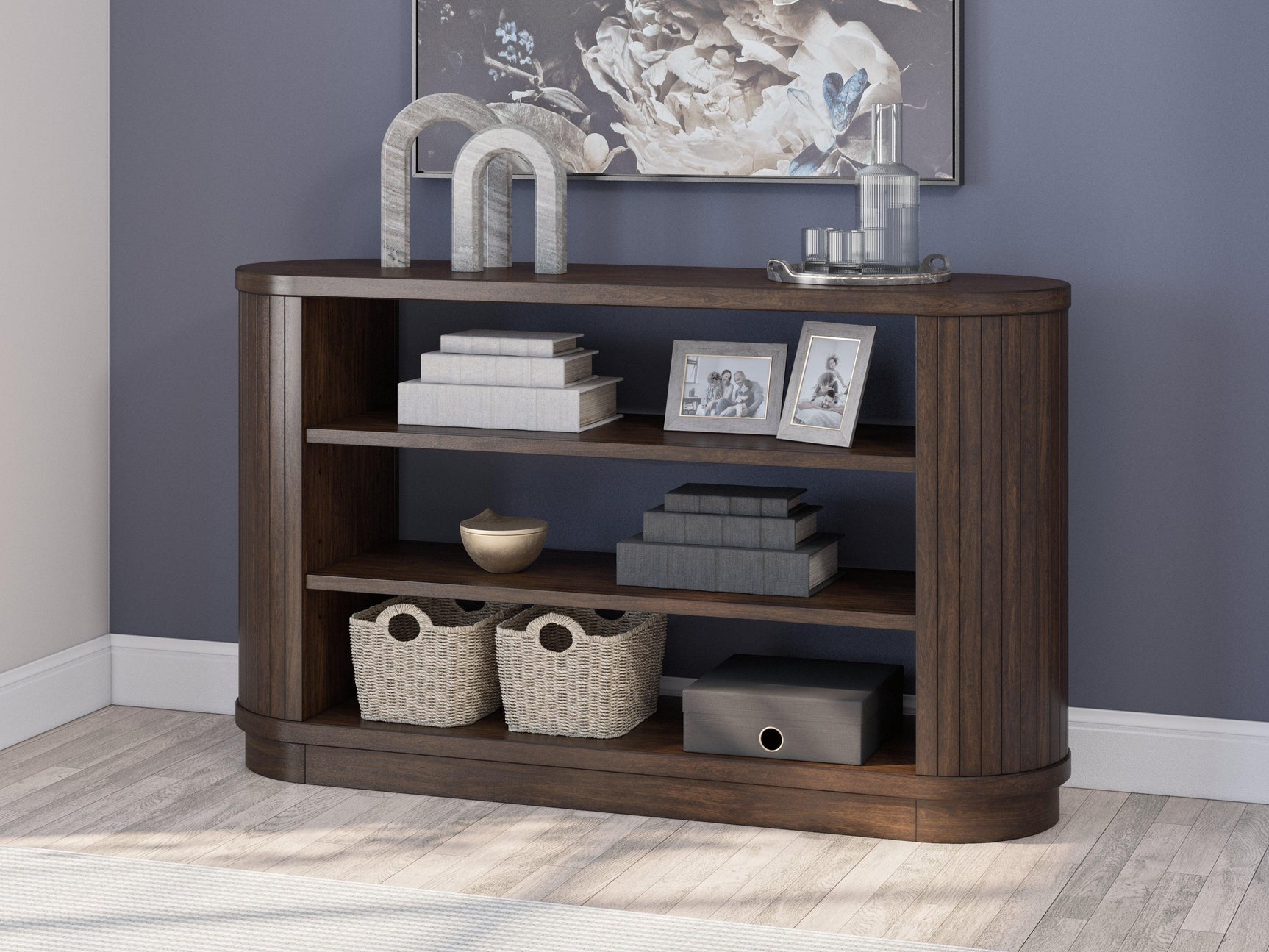 Korestone Warm Brown Home Office Desk with Chair and Storage - Ella Furniture
