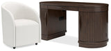 Korestone Warm Brown Home Office Desk with Chair - Ella Furniture