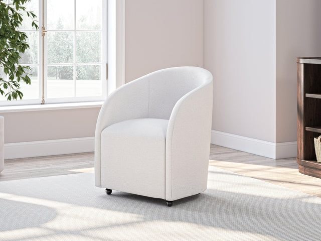 Korestone White Home Office Desk Chair - Ella Furniture