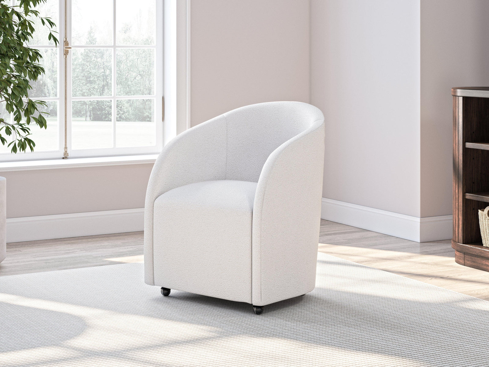 Korestone White Home Office Desk Chair - Ella Furniture