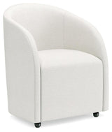 Korestone White Home Office Desk Chair - Ella Furniture