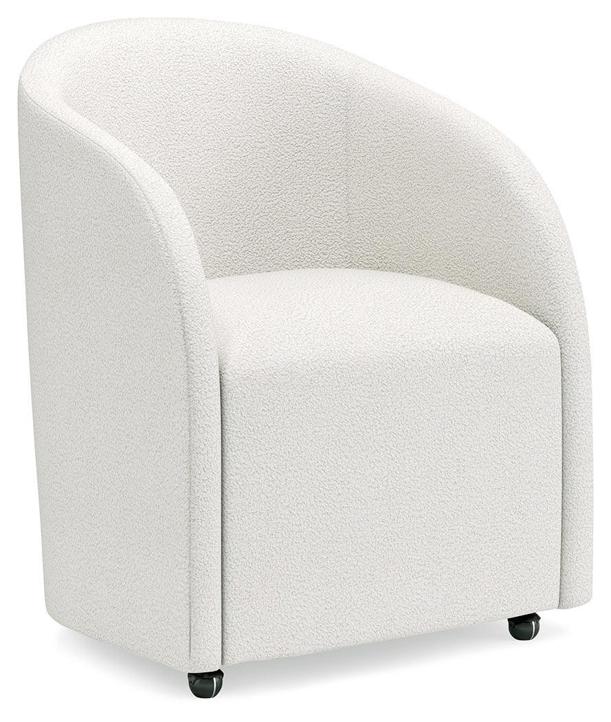 Korestone White Home Office Desk Chair - Ella Furniture
