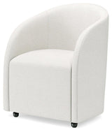 Korestone White Home Office Desk Chair - Ella Furniture