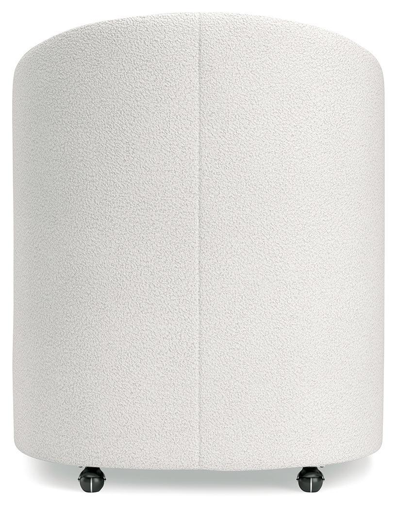 Korestone White Home Office Desk Chair - Ella Furniture