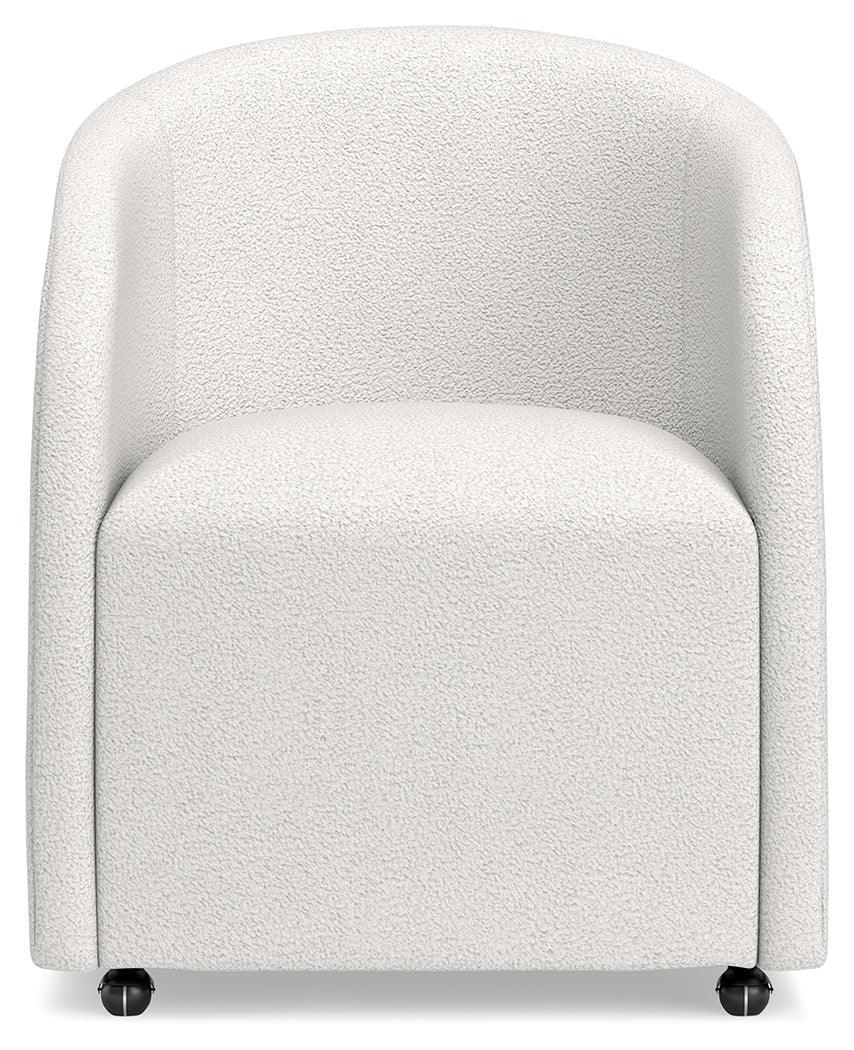 Korestone White Home Office Desk Chair - Ella Furniture