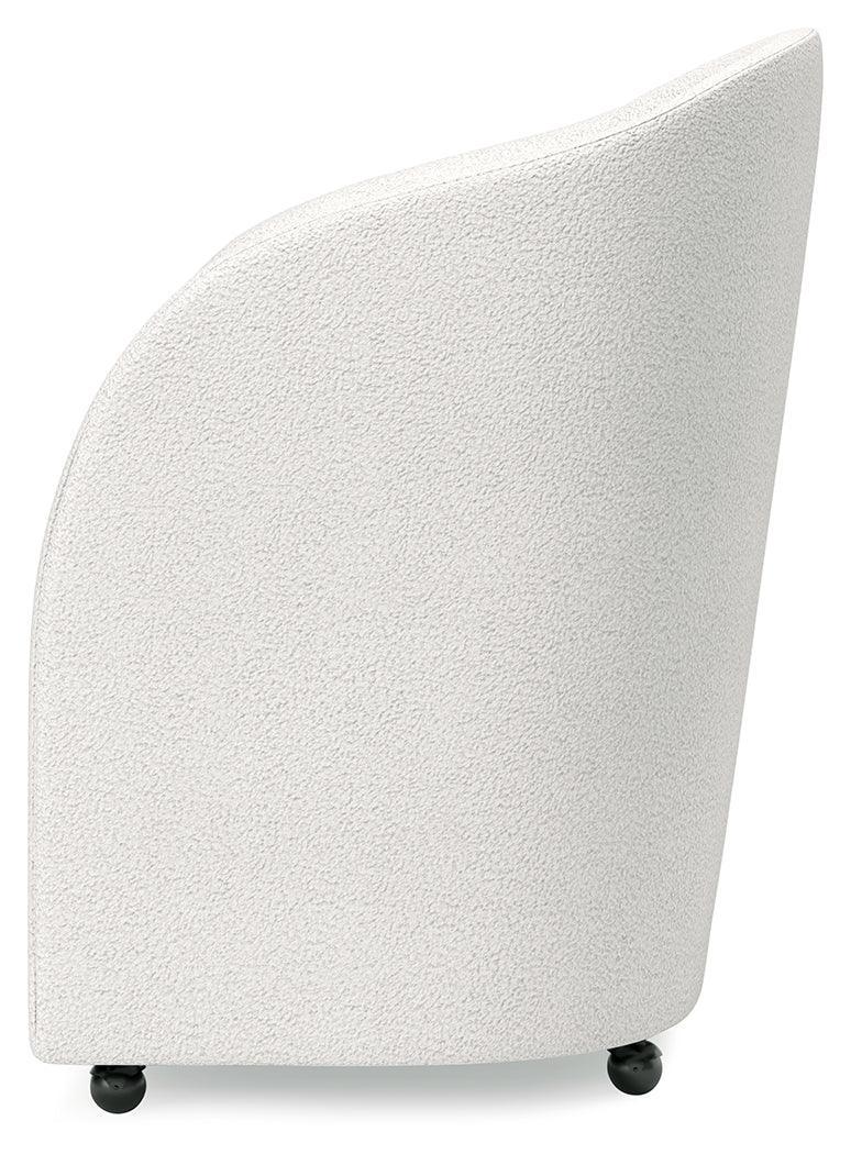 Korestone White Home Office Desk Chair - Ella Furniture