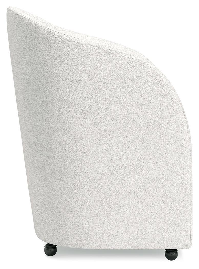 Korestone White Home Office Desk Chair - Ella Furniture