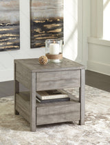 Krystanza Weathered Gray Coffee Table With 2 End Tables - Ella Furniture