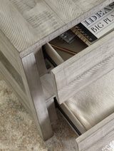 Krystanza Weathered Gray Coffee Table With 2 End Tables - Ella Furniture