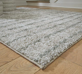 Laddway Cream/Green Medium Rug - Ella Furniture
