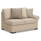 LadyMae Twill Performance Fabric,Next-Gen Nuvella™ 4-Piece Sectional with Chaise angled view