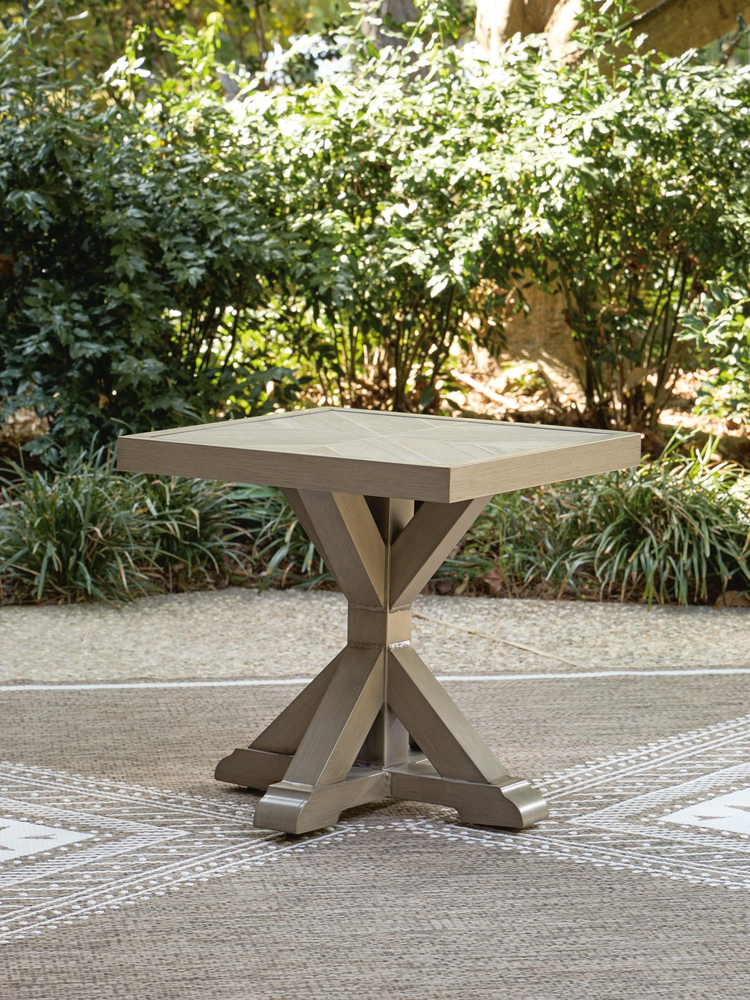 Laguna Heights Beige Outdoor End Table from Ella Furniture