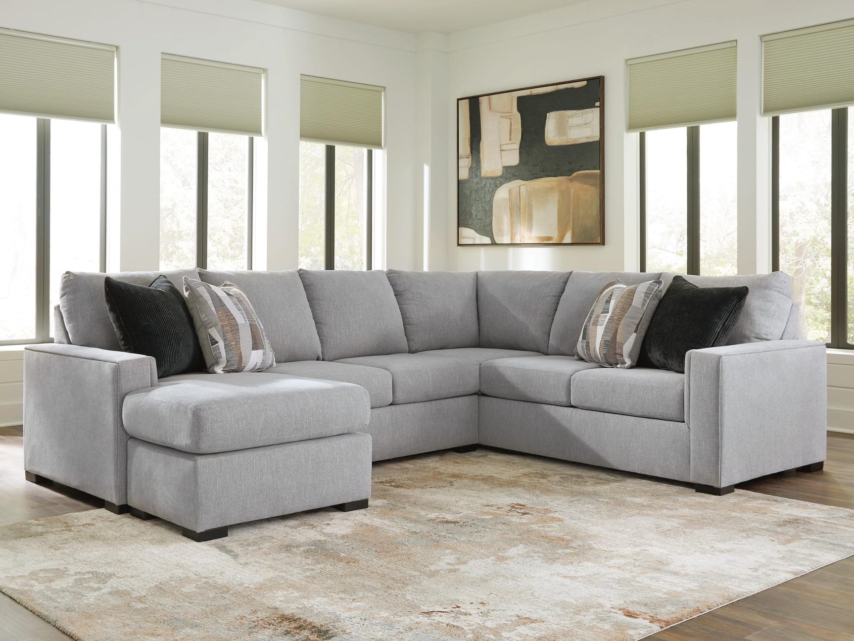 Lakepoint Nickel 2-Piece Sectional with Chaise view 2