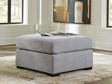 Lakepoint Nickel Chenille Oversized Accent Ottoman from Ella Furniture