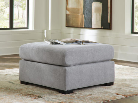 Lakepoint Nickel Chenille Oversized Accent Ottoman from Ella Furniture