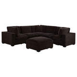 Lakeview 5-piece Upholstered Modular Sectional Chocolate 551464-SETB - Ella Furniture