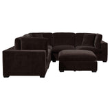 Lakeview 5-piece Upholstered Modular Sectional Chocolate 551464-SETB - Ella Furniture