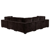 Lakeview 5-piece Upholstered Modular Sectional Chocolate 551464-SETB - Ella Furniture