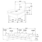 Lakeview 5-piece Upholstered Modular Sectional Chocolate 551464-SETB - Ella Furniture