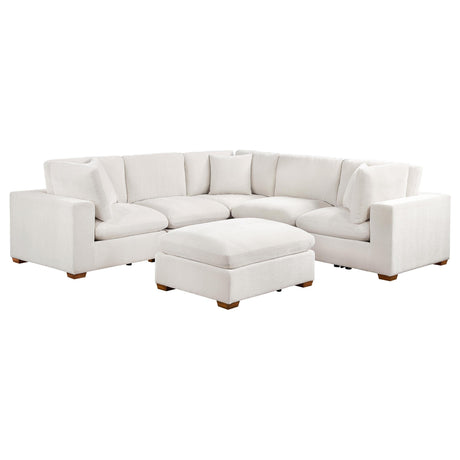 Lakeview 6-piece Upholstered Modular Sectional Sofa Ivory 551461-SET - Ella Furniture