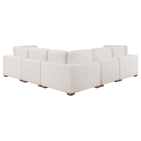 Lakeview 6-piece Upholstered Modular Sectional Sofa Ivory 551461-SET - Ella Furniture