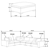 Lakeview 6-piece Upholstered Modular Sectional Sofa Ivory 551461-SET - Ella Furniture