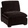 Lakeview Upholstered Armless Chair Dark Chocolate 551464 - Ella Furniture