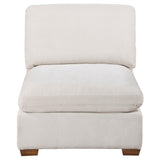Lakeview Upholstered Armless Chair Ivory 551461 - Ella Furniture