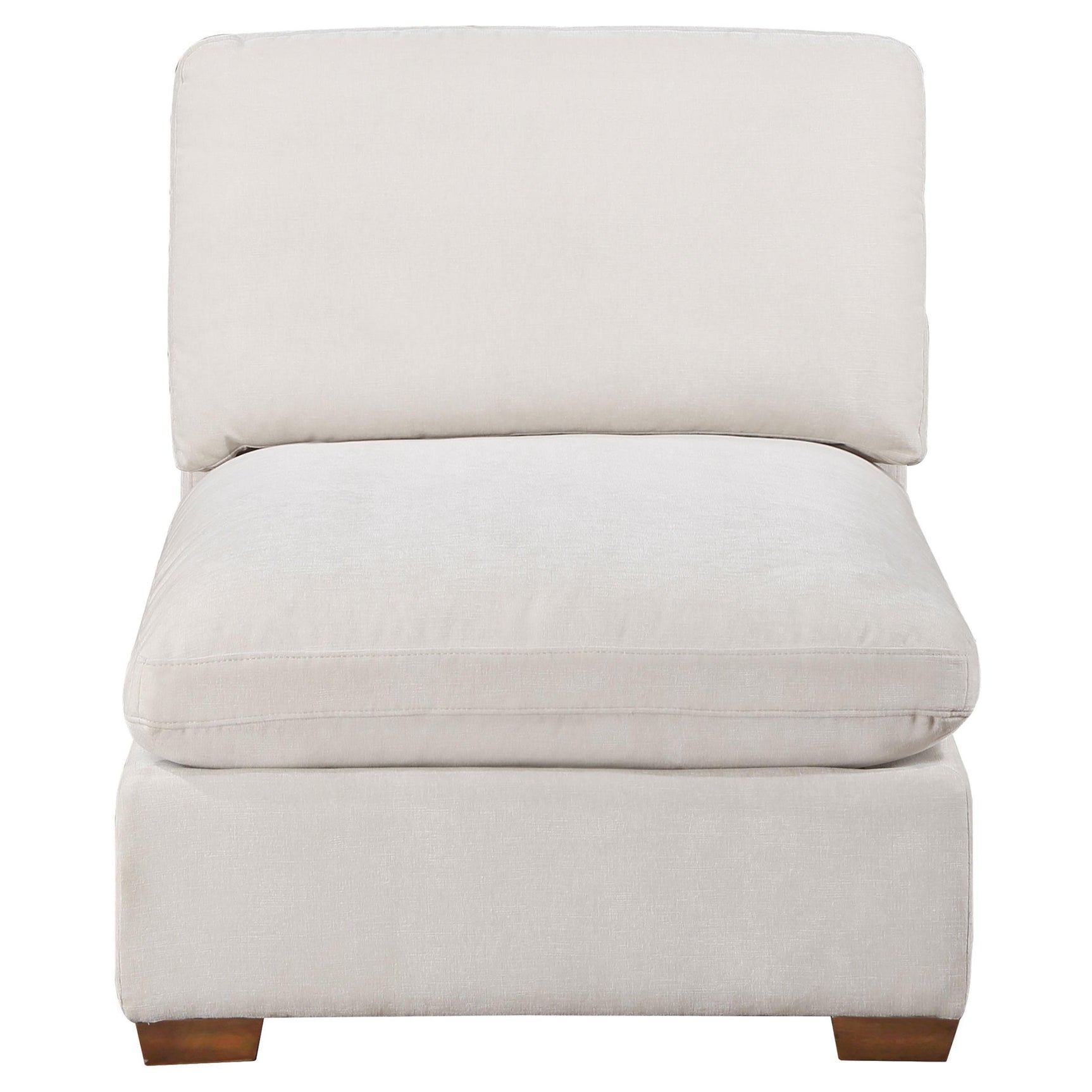 Lakeview Upholstered Armless Chair Ivory 551461 - Ella Furniture