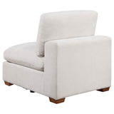 Lakeview Upholstered Armless Chair Ivory 551461 - Ella Furniture