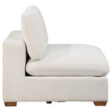 Lakeview Upholstered Armless Chair Ivory 551461 - Ella Furniture