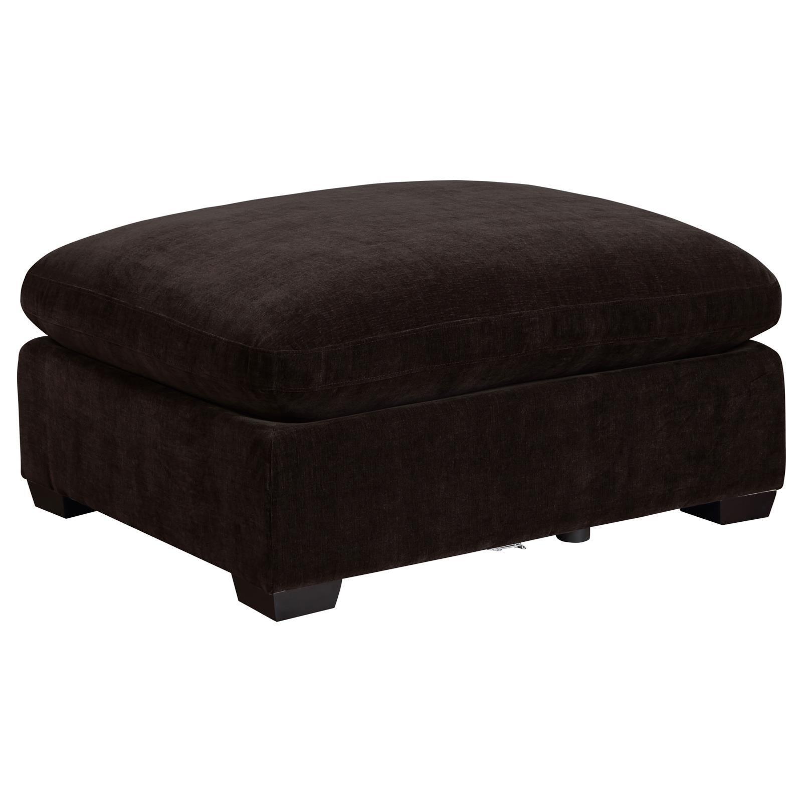 Lakeview Upholstered Ottoman Dark Chocolate 551466 - Ella Furniture