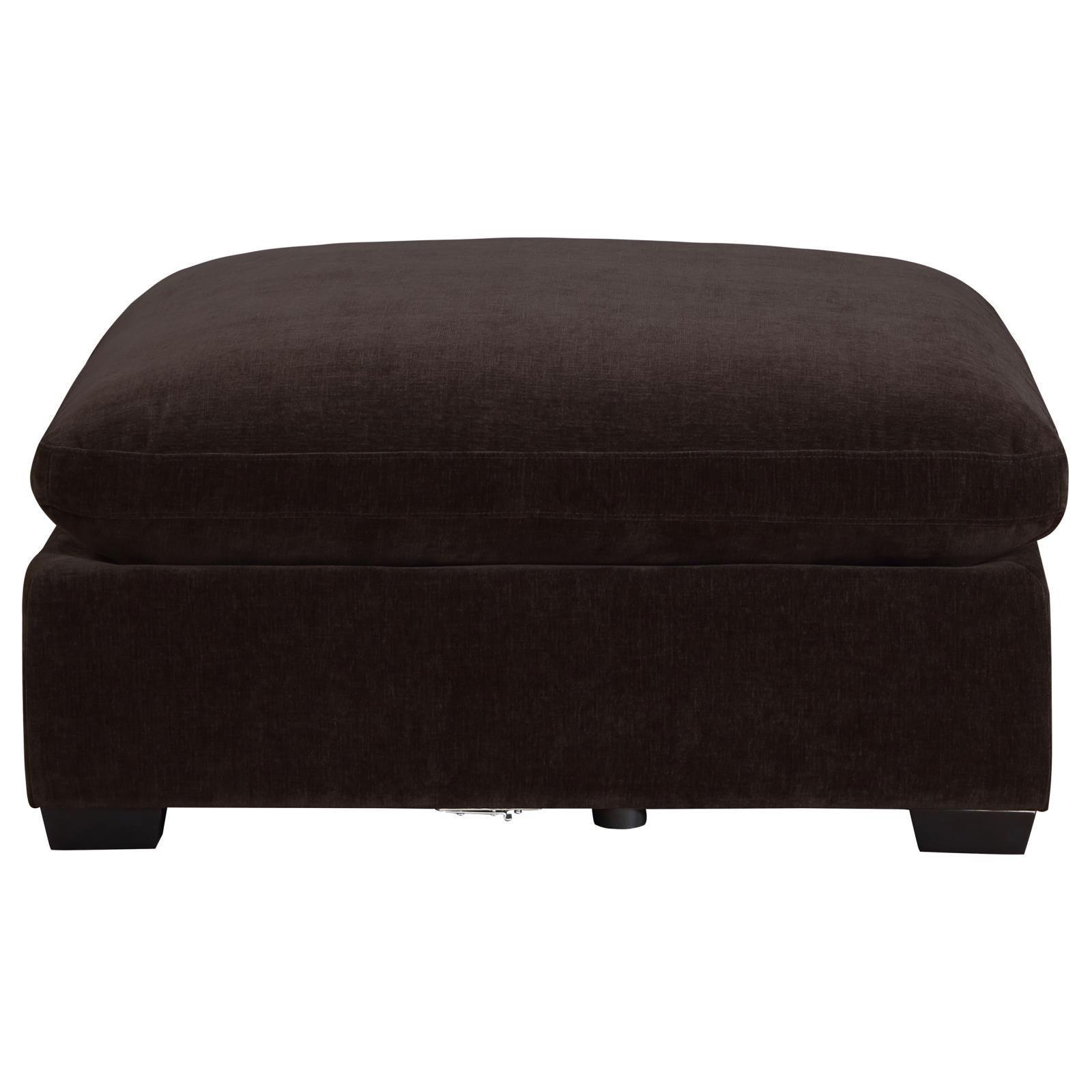 Lakeview Upholstered Ottoman Dark Chocolate 551466 - Ella Furniture