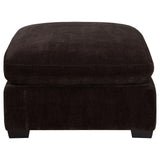 Lakeview Upholstered Ottoman Dark Chocolate 551466 - Ella Furniture