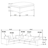 Lakeview Upholstered Ottoman Dark Chocolate 551466 - Ella Furniture