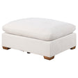 Lakeview Upholstered Ottoman Ivory 551463 - Ella Furniture