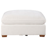 Lakeview Upholstered Ottoman Ivory 551463 - Ella Furniture